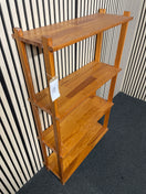 Solid pine open bookcase (H 131 x W 77 x D 29 cm)  44555
