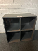 Switch Tall Eket grey laminate 4 shelf with one glass door  700Wx700Hx350D 2225 2 image