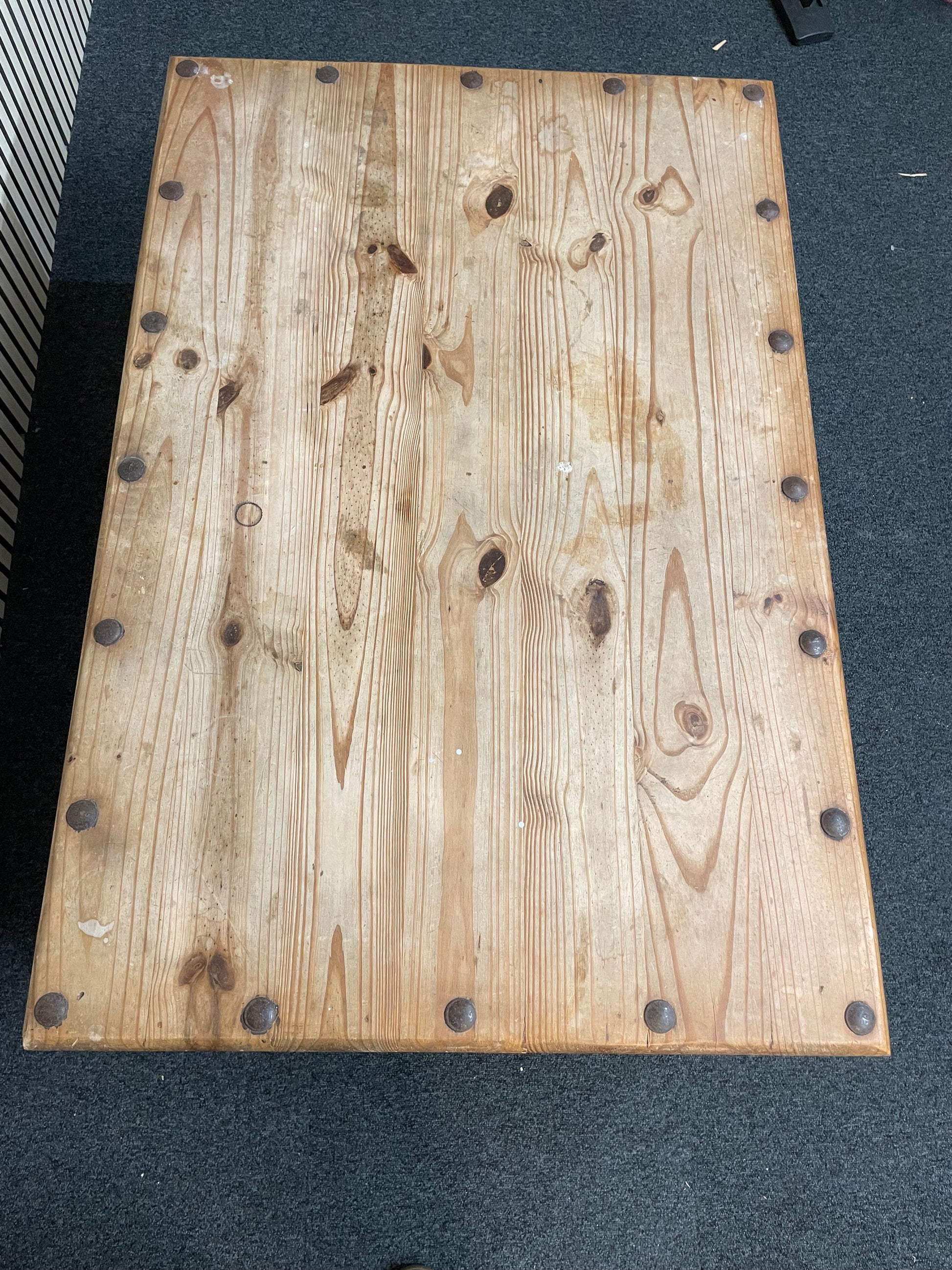 Mexican pine low rectangular coffee table (H 47 x W 120 x D 60 cm) 4225