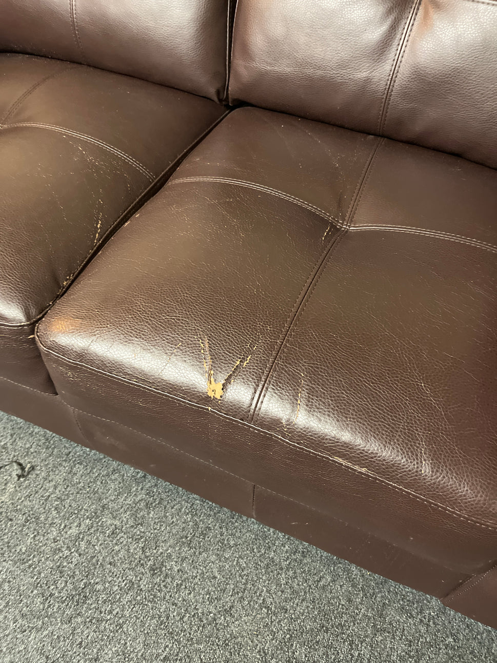 PU brown leatherette 2 seater sofa  1325