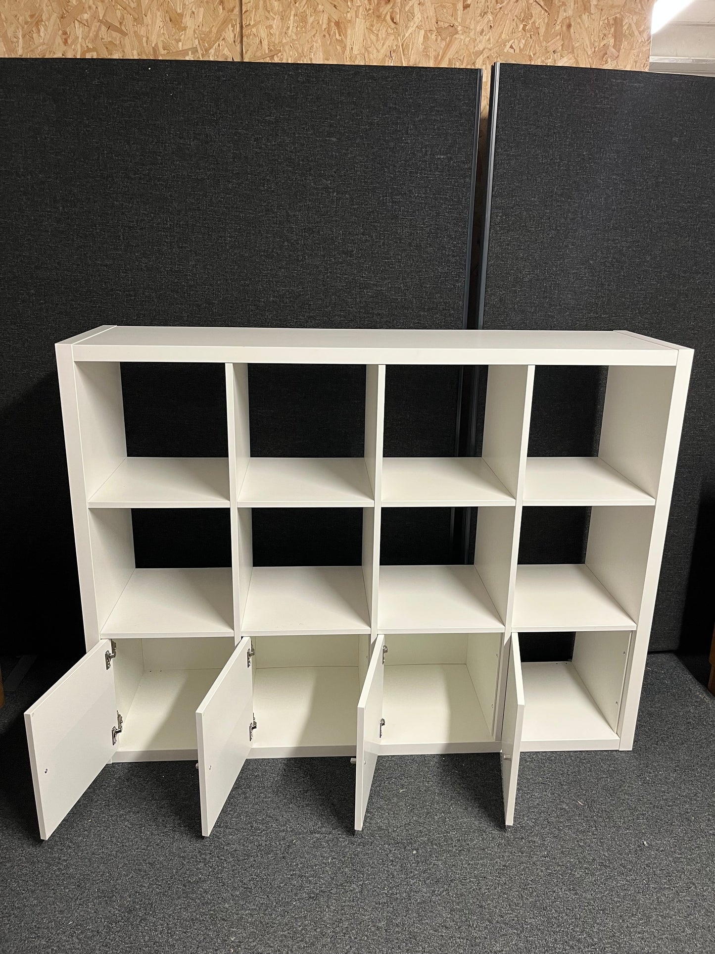 Tall Ikea 8 section white laminate bookcase 1470Hx650Dx760W 2225