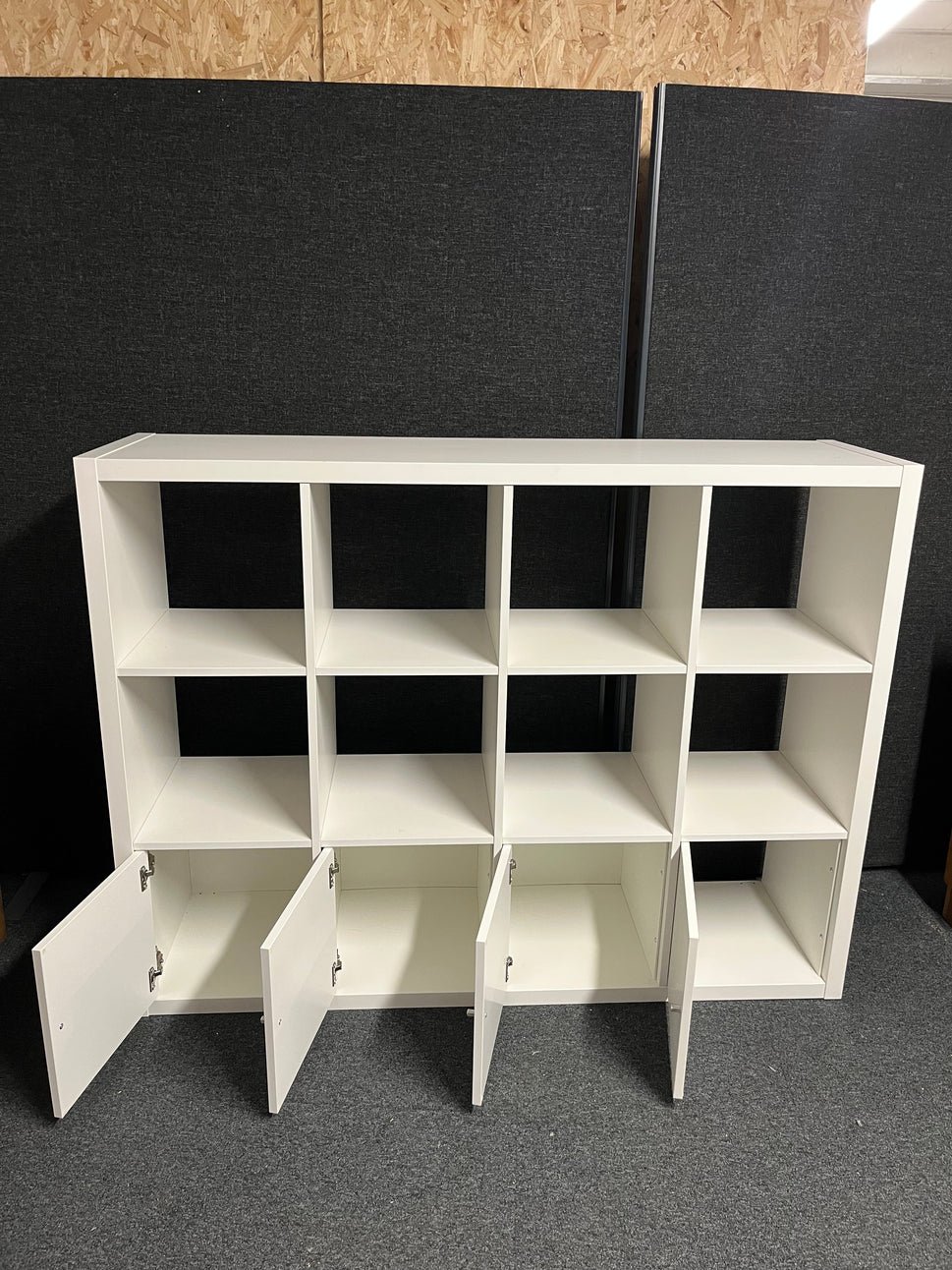 Tall Ikea 8 section white laminate bookcase 1470Hx650Dx760W 2225