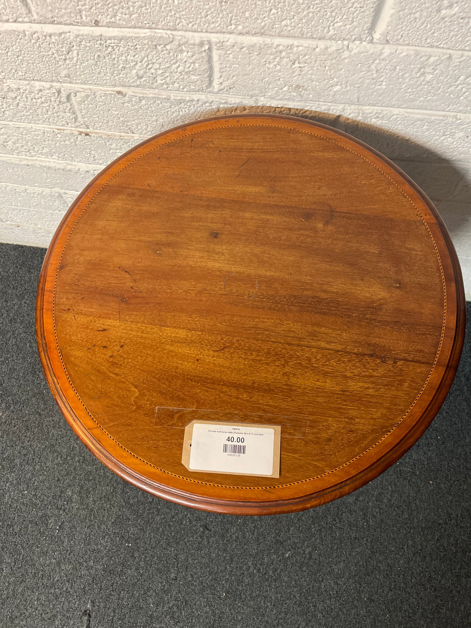 Circular teak lamp table (Diameter 60 x H 73 cm) 4925