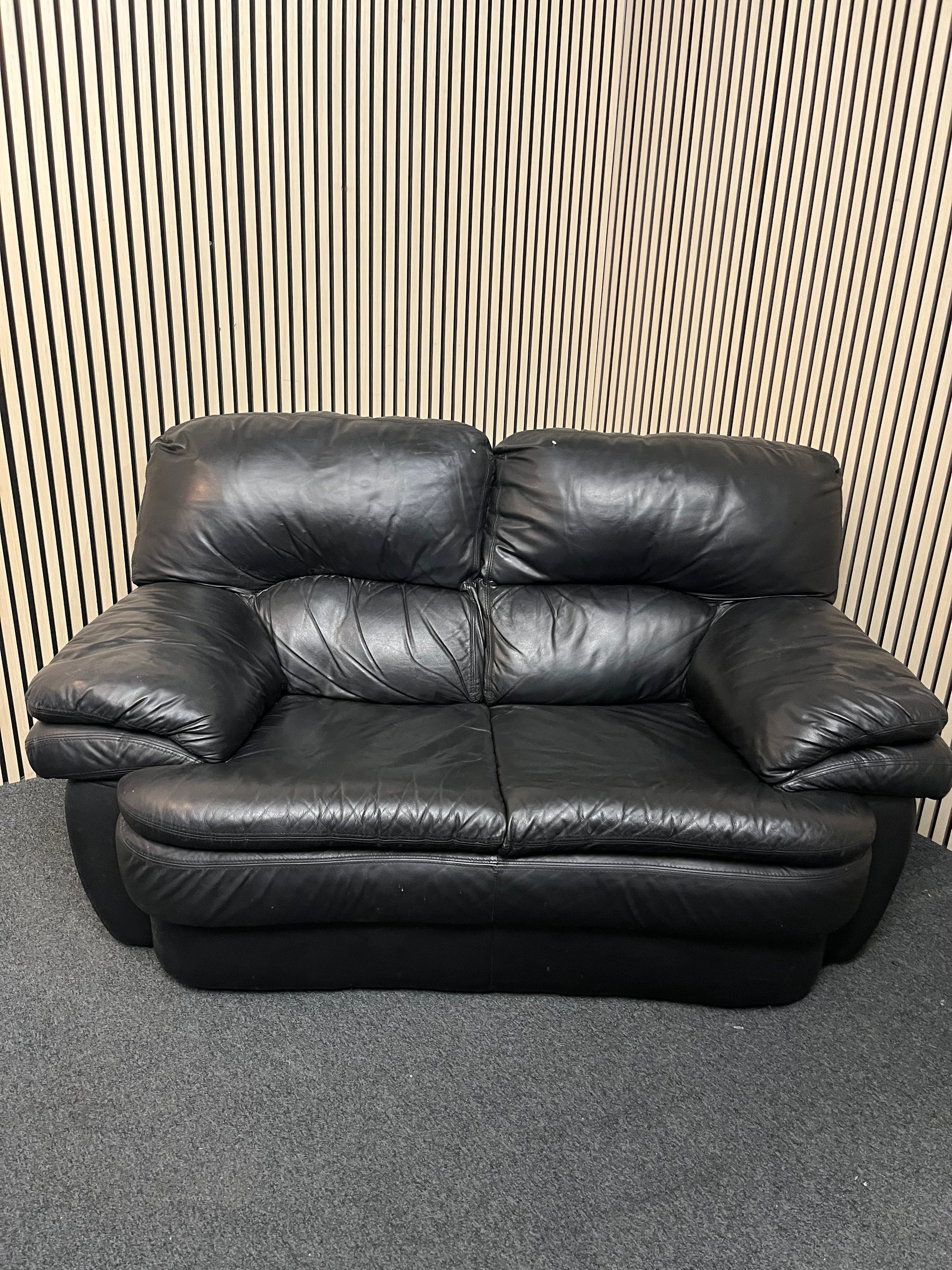 2 seater real leather sofa