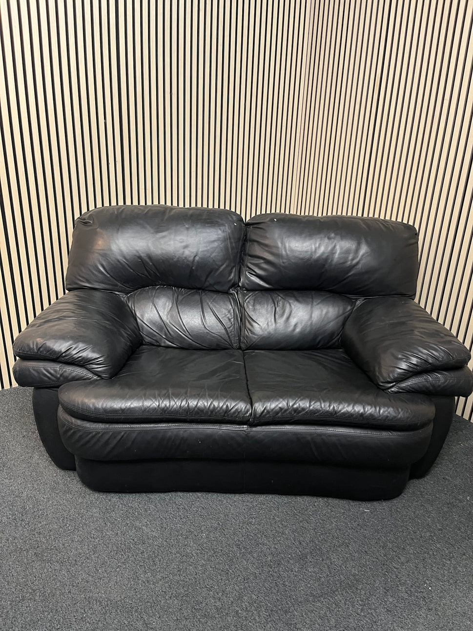 2 seater real leather sofa