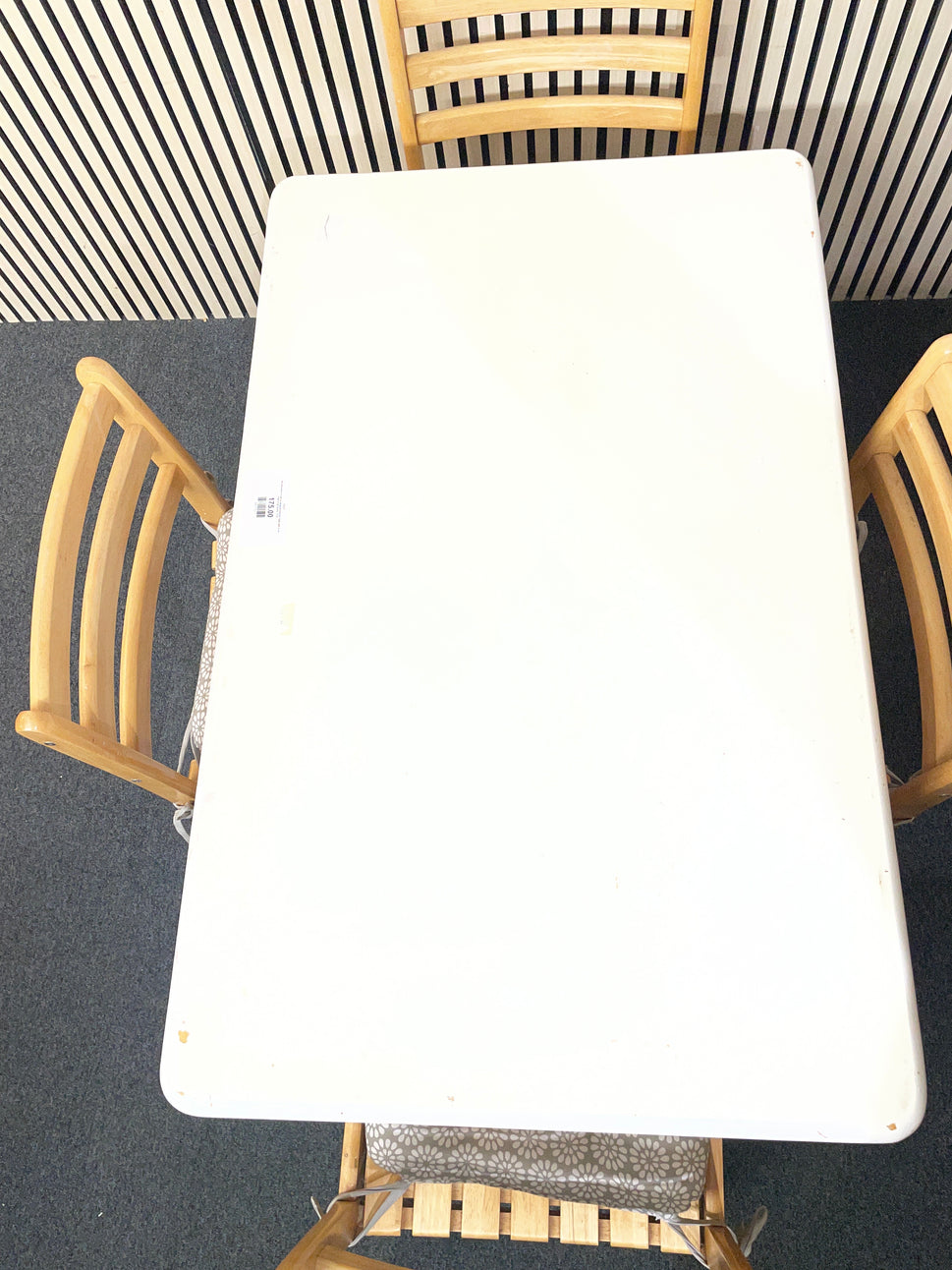 Rubberwood small rectangular kitchen table with 4 no. matching chairs  1126