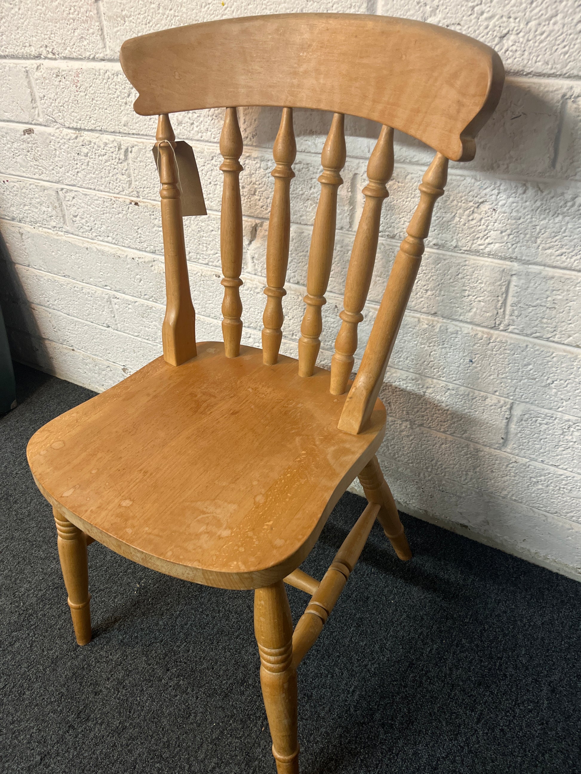 Solid pine spindle back kitchen chair 2225