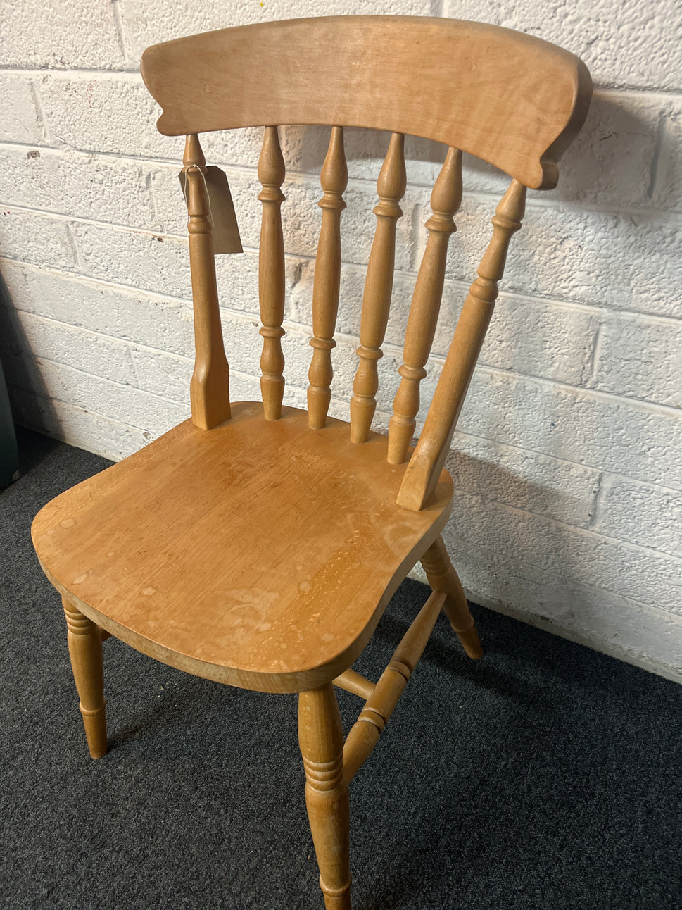 Solid pine spindle back kitchen chair 2225