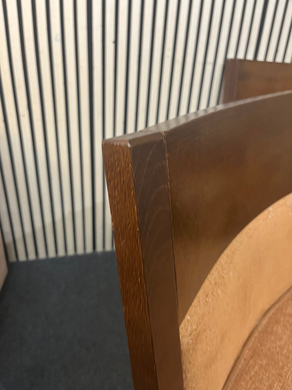 Solid Walnut dining chair with apricot mixed fabric seat (SET OF 4) 43805A