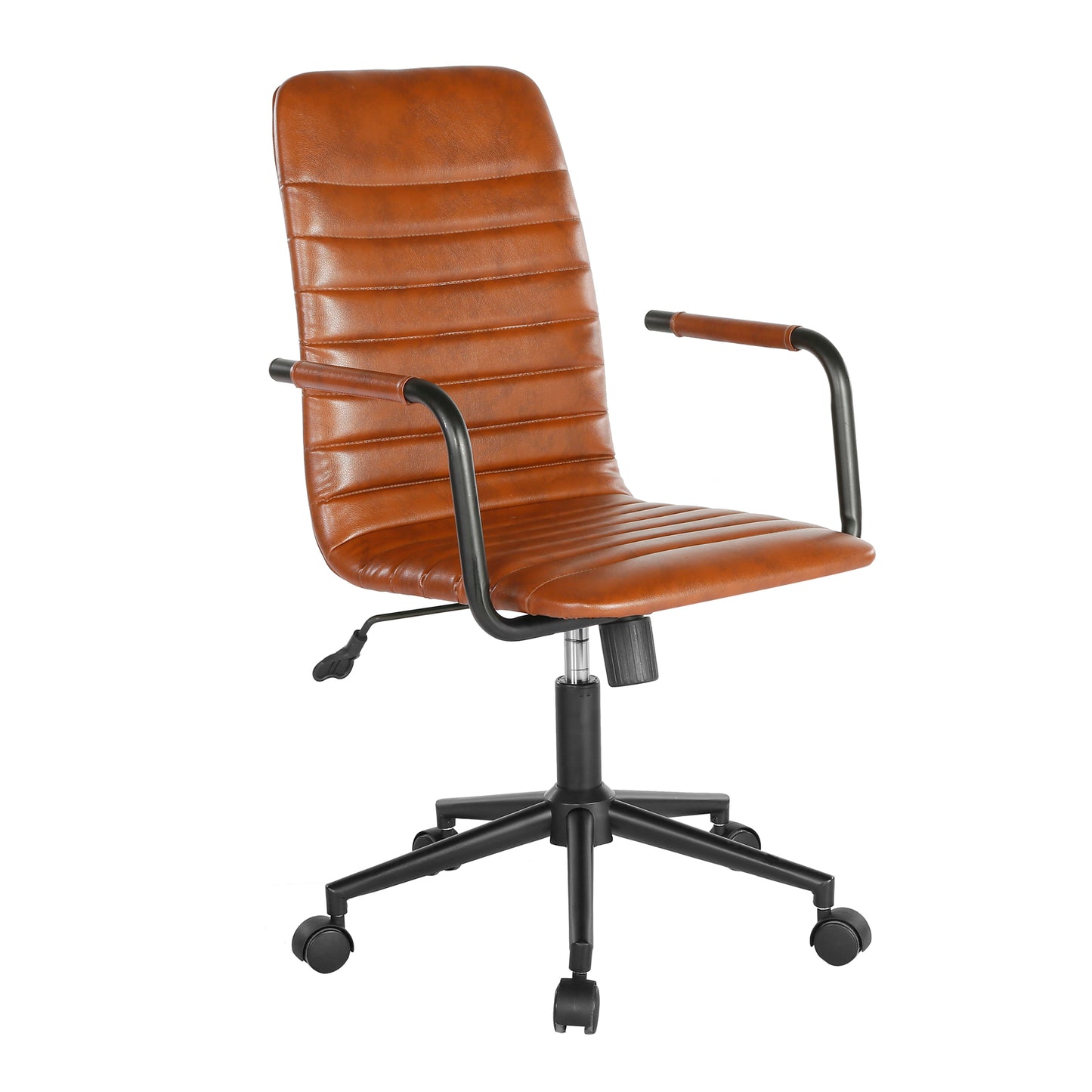 Beat swivel Chair - brown leatherette