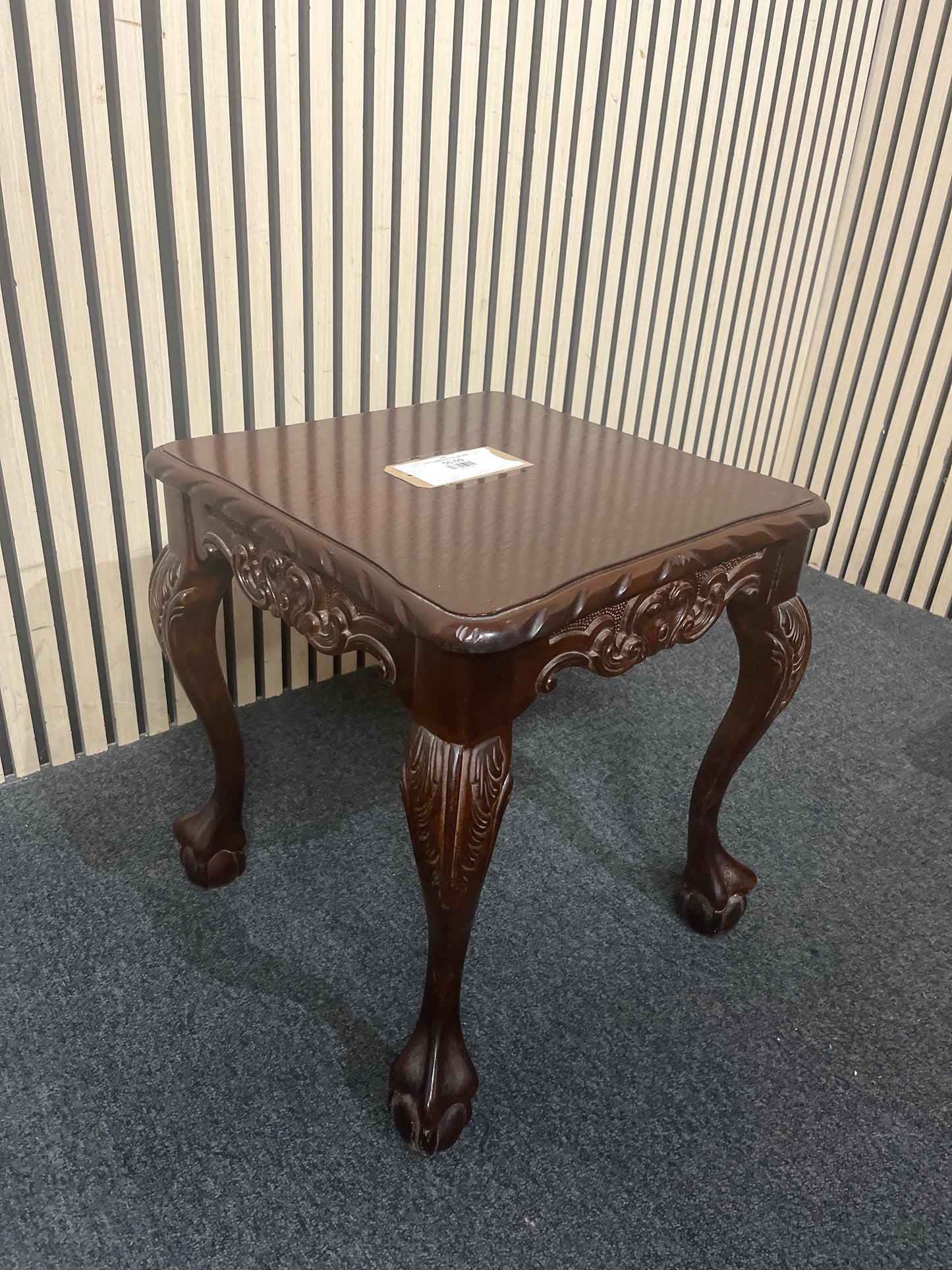 Small mahogany inlaid side table 43947