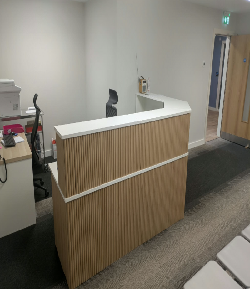 Bespoke Reception Counter Curved