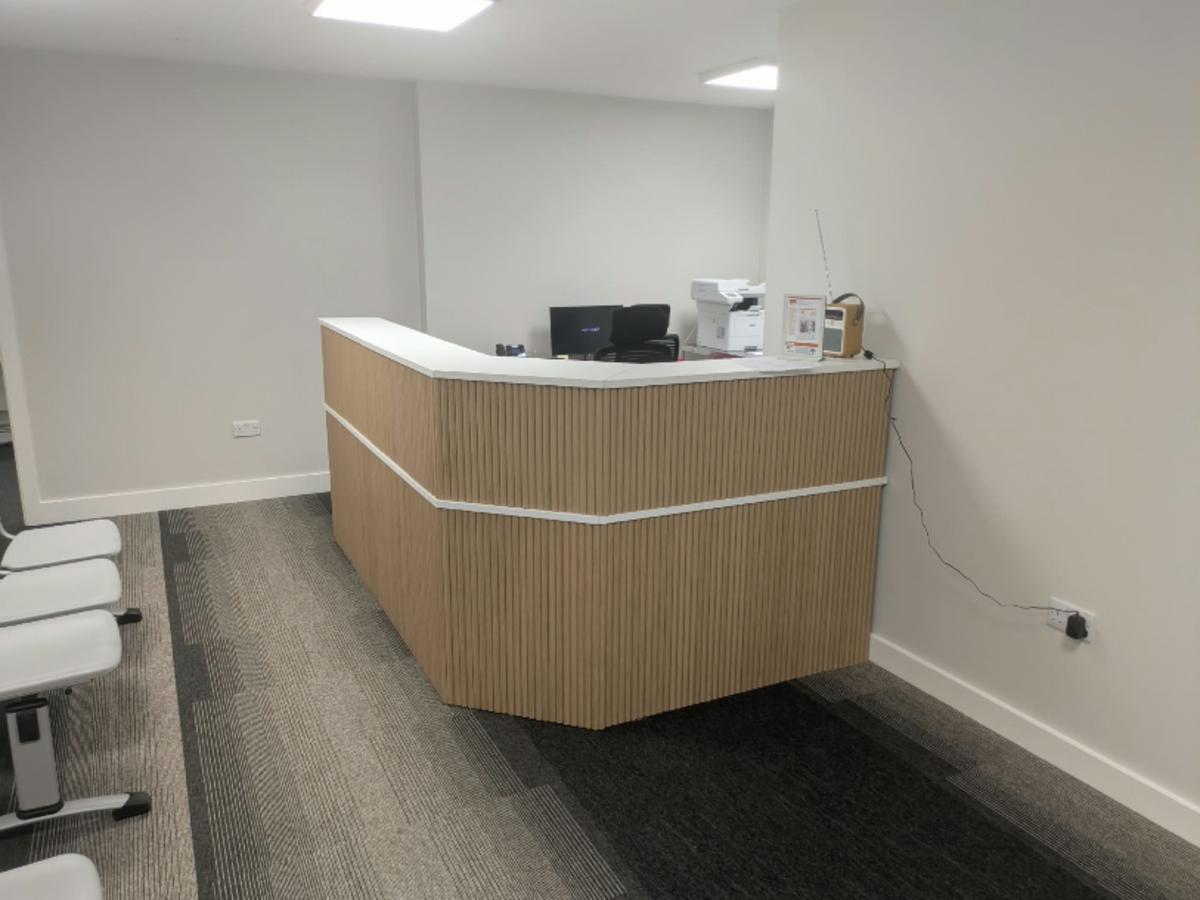 Bespoke Reception Counter Curved