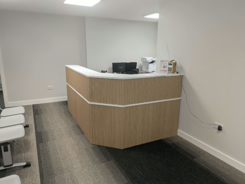 Bespoke Reception Counter Curved