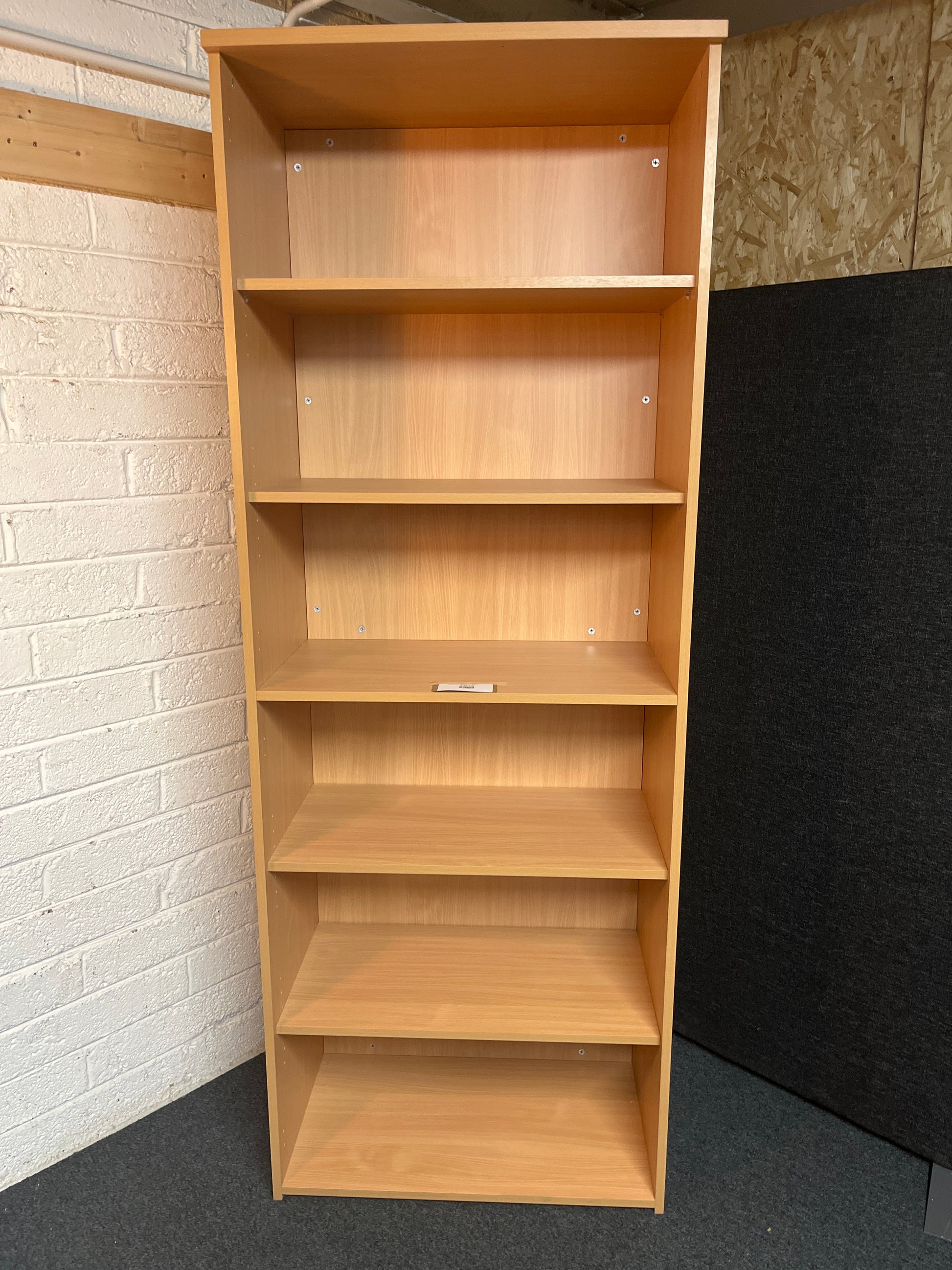 NEW Tall Beech R2140B open bookcase with 5 shelves 2140Hx800Wx470D