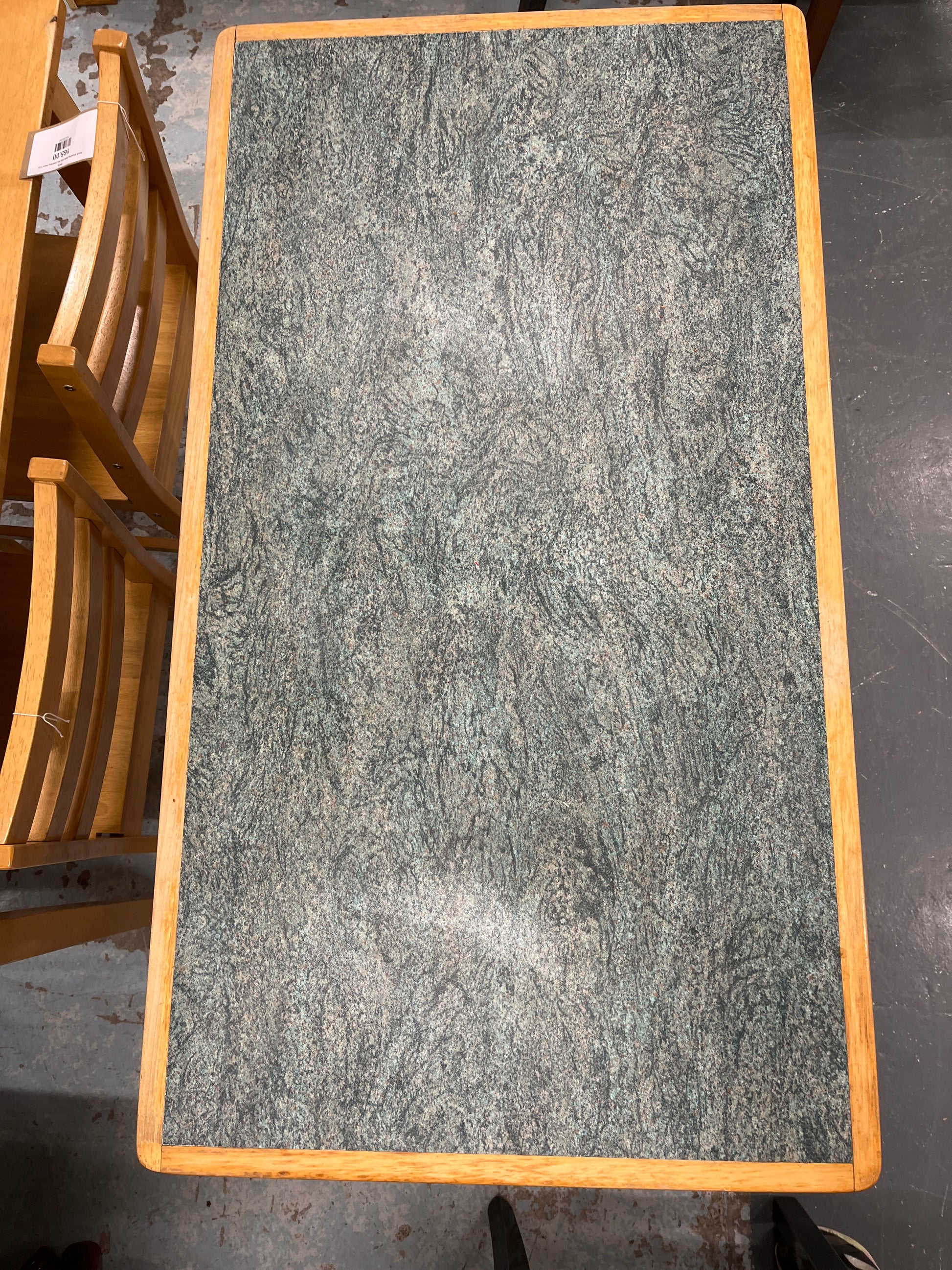 Kitchen island unit with green formica top  2125