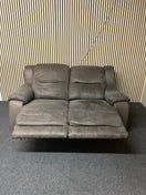 Switch 2 seater ELECTRIC recliner light brown microfibre sofa 1325 3 image