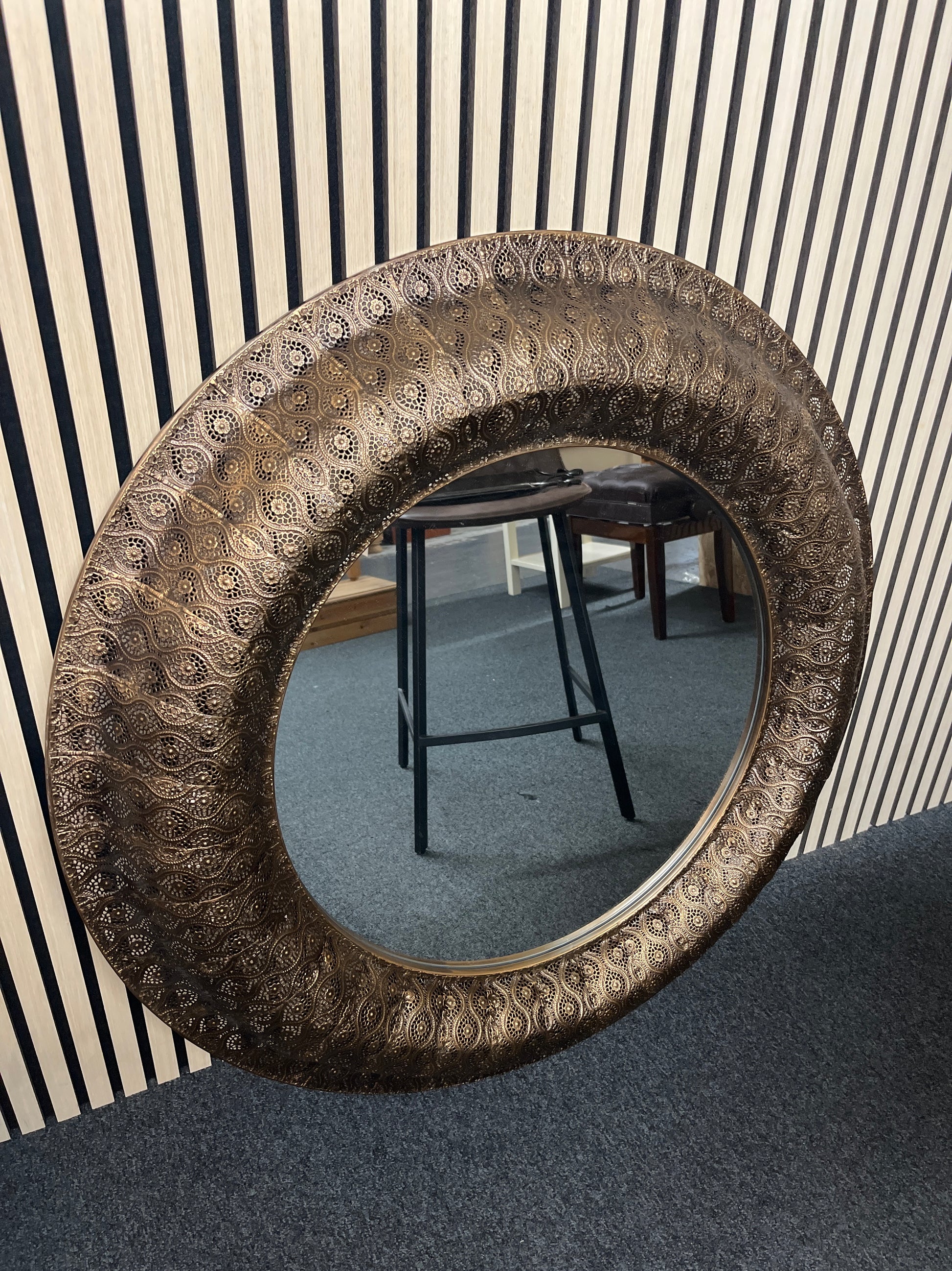 bronze large circular mirror  2325