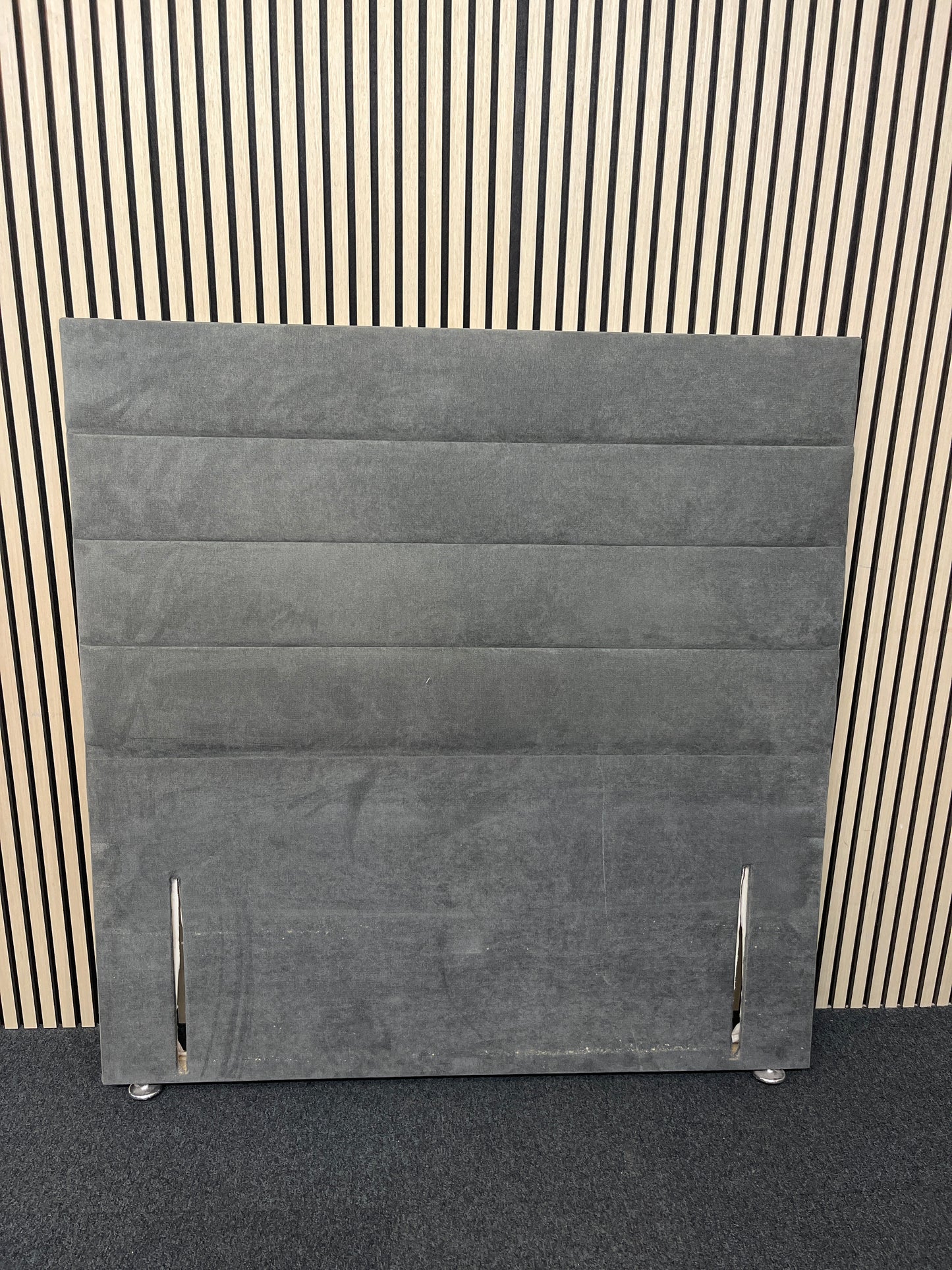 4ft 6 high end grey fabric headboard 3325