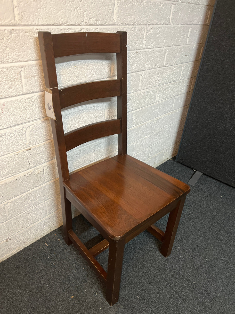 Solid stained wood framed dining chair  2225