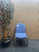 Switch Light blue fabric cantilever meeting chair, grey powder coated frame 2 image