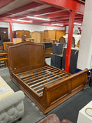 5ft King size solid mahogany high back framed bed  44639