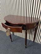 Switch Half moon ornate 1 drawer cosole table with brass handle (H 76 x W 80 x D 40 cm) 43785 3 image