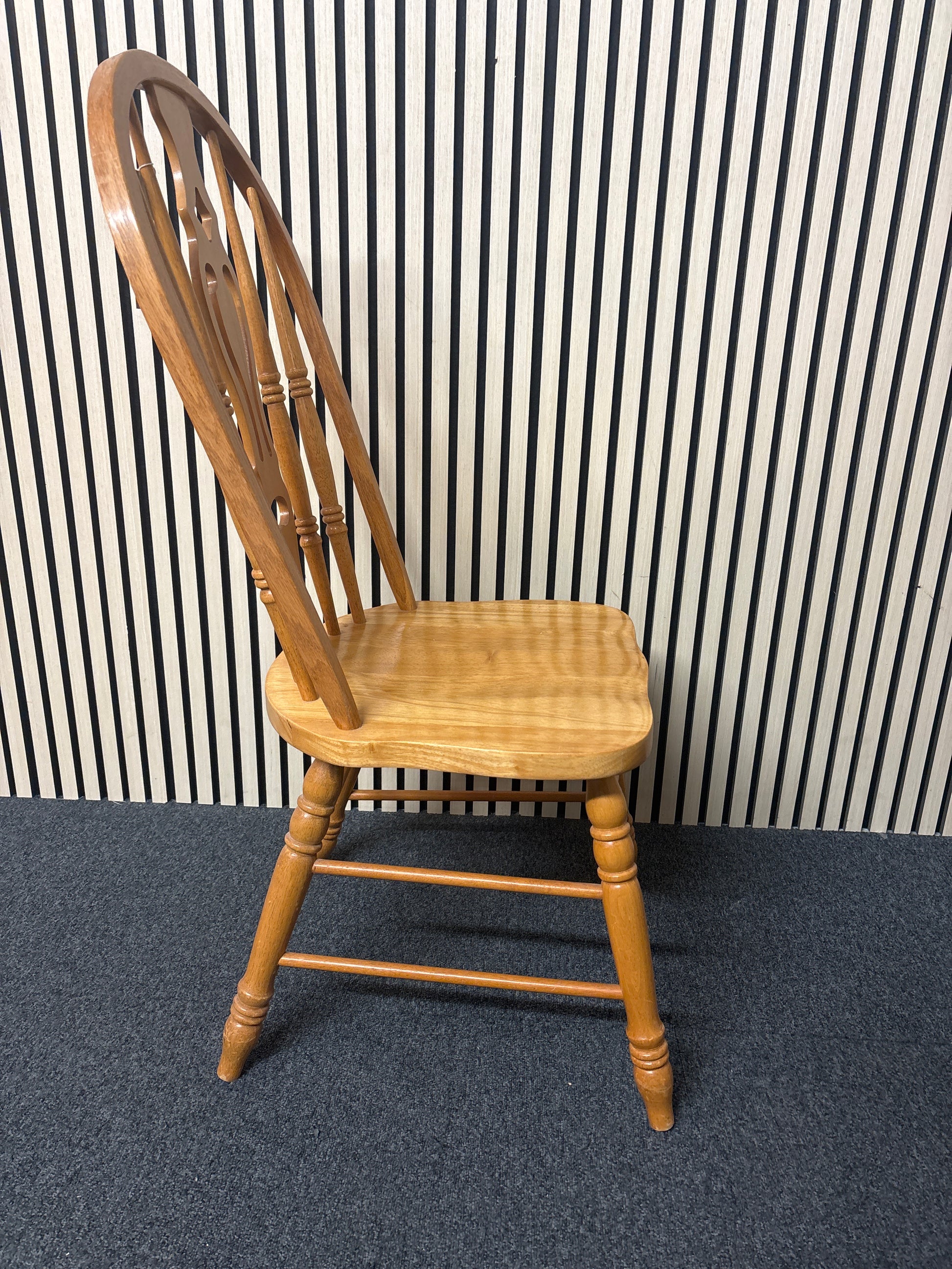 Solid rubberwood high back kitchen chair 2325