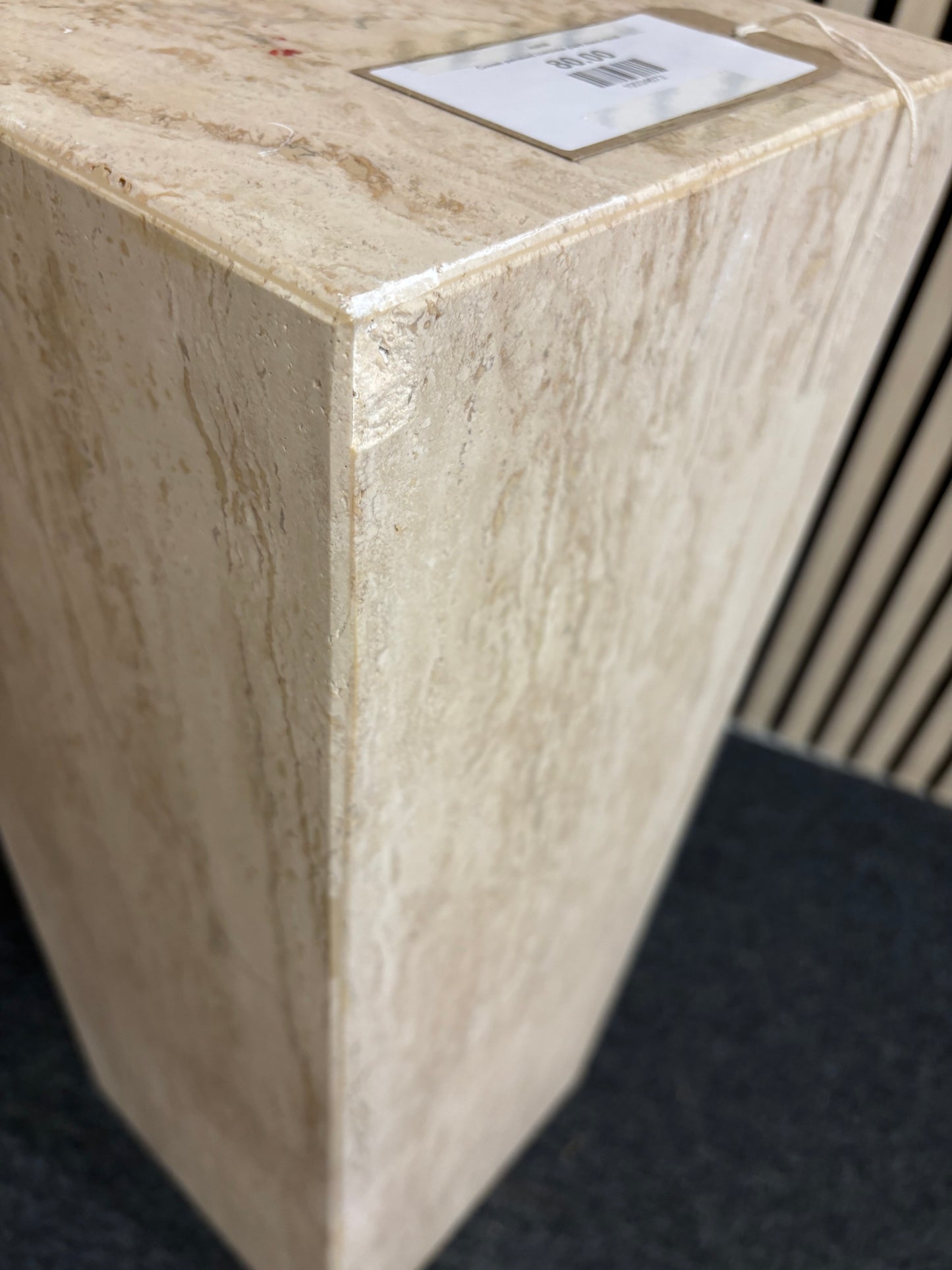 Cream polished concrete plant stand 43430