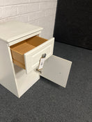 Switch White laminate 2 drawer bedside locker  1225 3 image