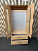 Switch Tall beech laminate 2 door 2 drawer wardrobe (H 187 x W 87 x D 54 cm) 2226 3 image