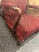 Switch Ornate wine framed occasional wing back armchair 3225 3 image