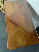 Switch Mahogany antique console table with 2 drawers and glass top (H 83 x W 91 x D 48 cm) 2225 3 image