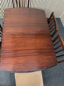 Switch Rossmore mahogany rectangular extendable dining table with 6 no. matching chairs with brown fabric seat cushions (L 128 -170 cm x W 87 cm) 2425 3 image
