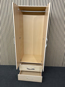 Switch Maple laminate 2 door 2 drawer slim wardrobe 183Hx62Wx47D 1425 3 image