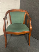 Switch Solid beech stained occasional club chair, mixed green fabric seat and back 1225 2 image
