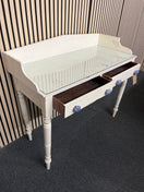 Switch Solid wood white painted 2 drawer bedroom dressing table with glass top (H 95 x W 108 x D 50 cm)  44294 3 image