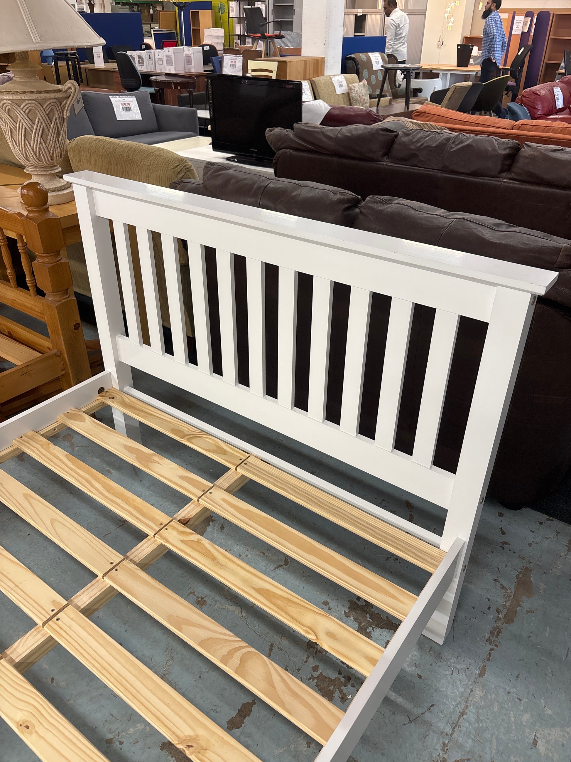 NEW Monaco 4ft low end bed frame in white