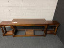Switch Low solid mahogany stained rectangular coffee table with insert side tables 2225 2 image