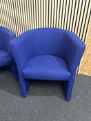 Switch Bue Fabric Curved tub Chair 2 image