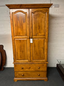 Switch Tall solid pine stained 2 door 2 drawer wardrobe (H 198 x W 105 x D 65 cm) 3225 2 image
