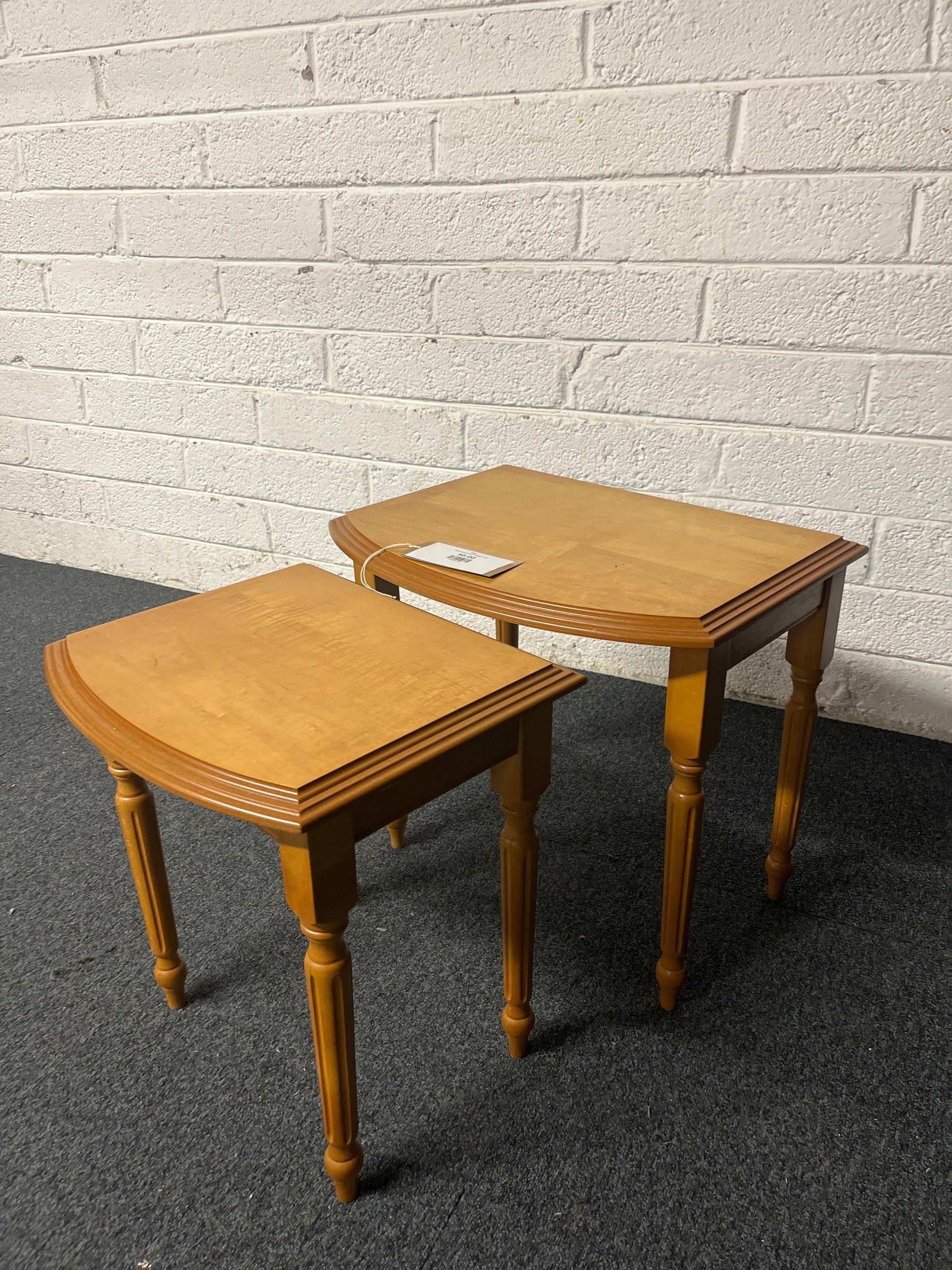 Solid wood nest of 2 tables  1225