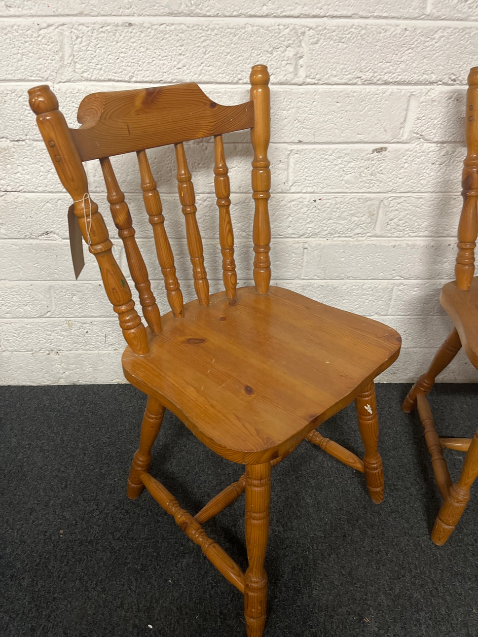 solid pine spindleback kitchen chair 2225