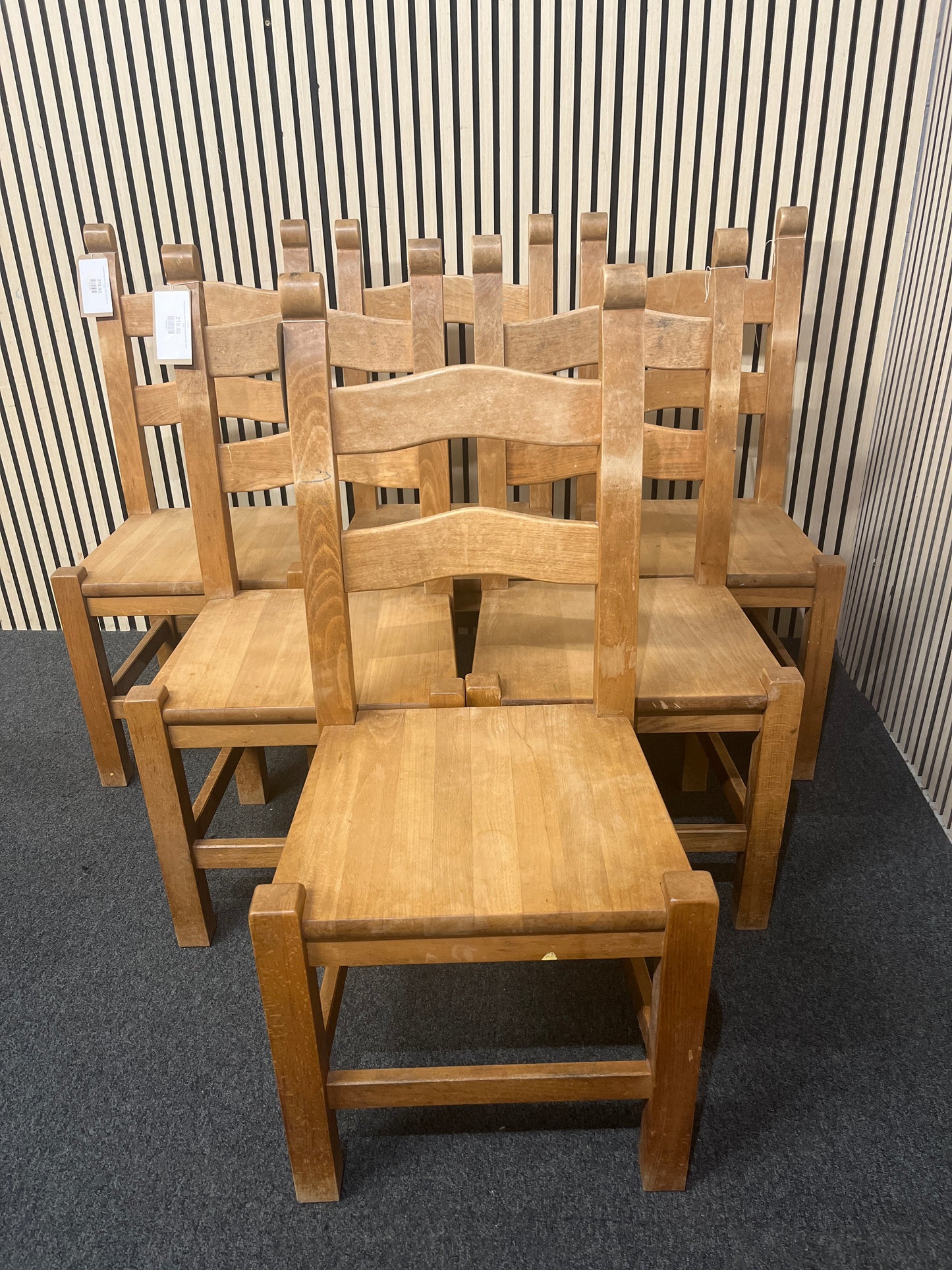 Solid pine heavy duty farmhouse dining chair (SET OF 6) 3126