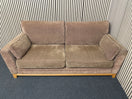 two seater brown fabric sofa  44651