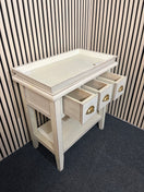 Switch Palet green painted occasional console table with 3 drawers and removal tray top 82Hx75Wx43D 3325 3 image