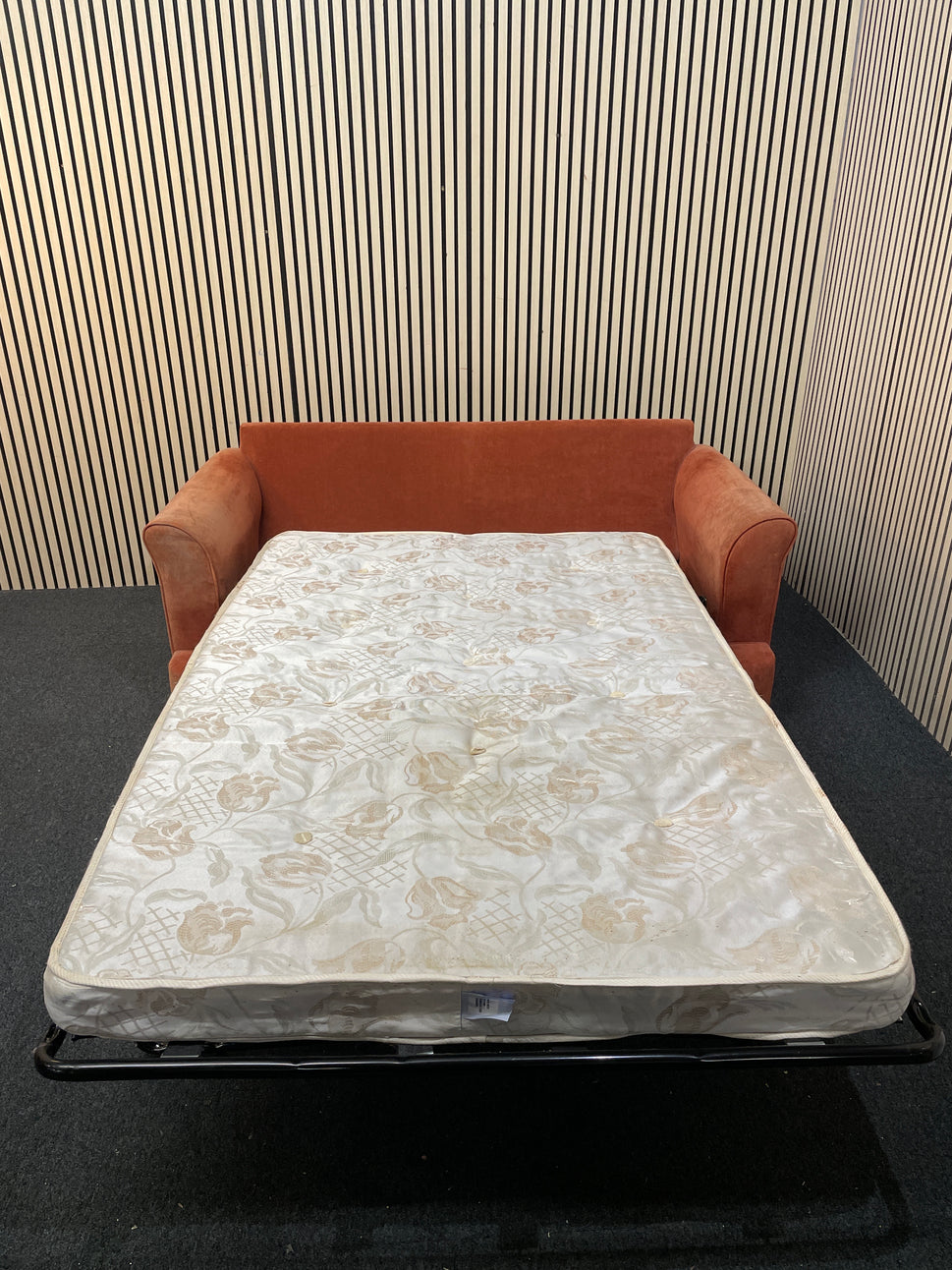 Red fabric 2 seater sofa bed (Width 160 cm) 1126