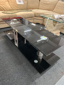 Switch Black glass large tiered TV unit (H 48 x W 150 x D 50 cm) 2225 2 image