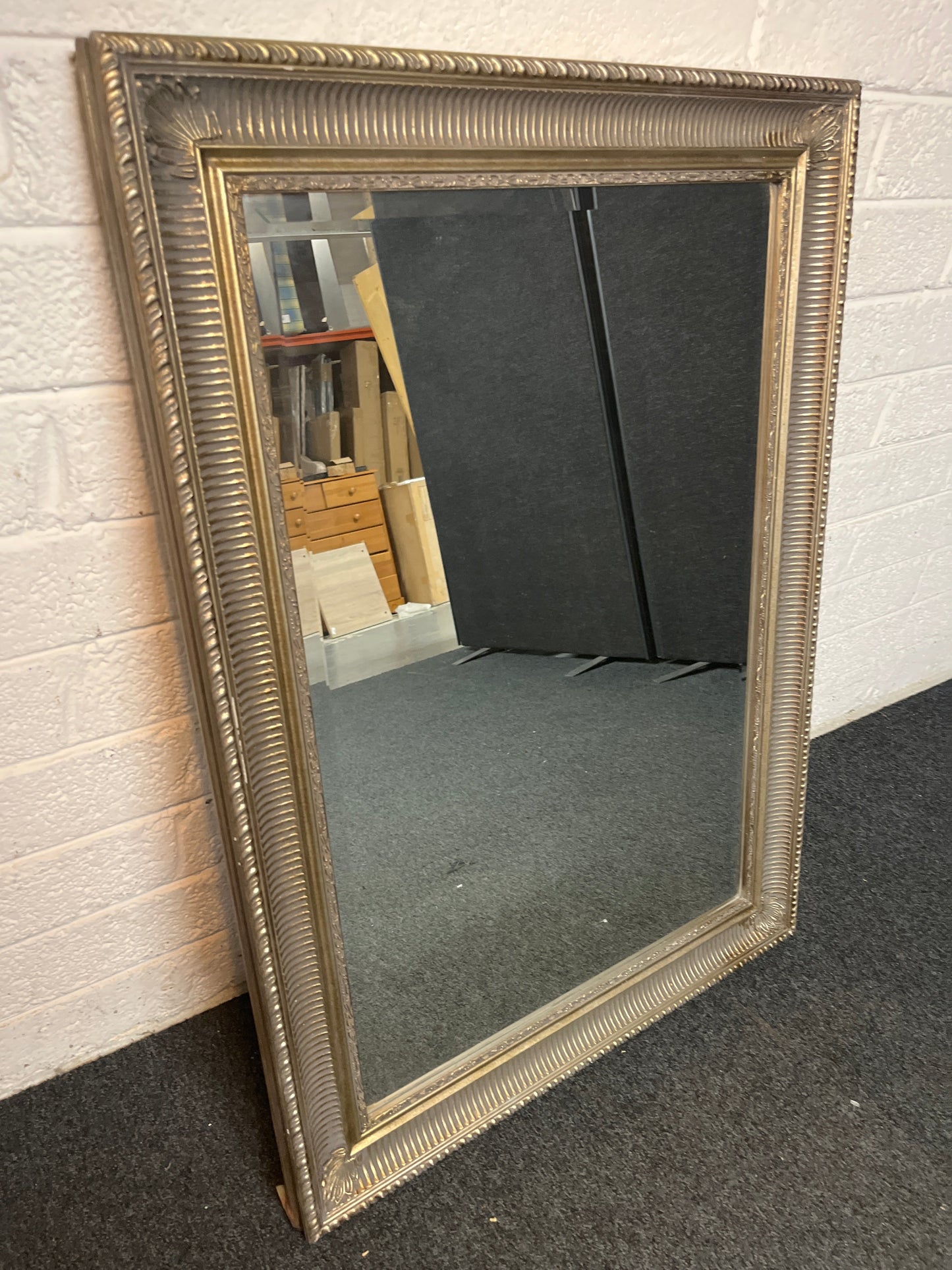 Ornate silver framed mirror 790Wx1120H 2225