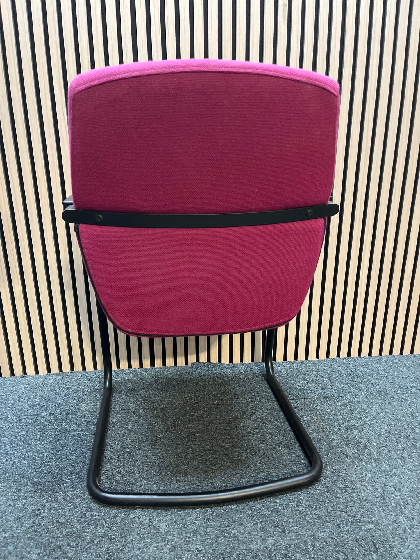 Wine fabric cantilever framed boardroom chair